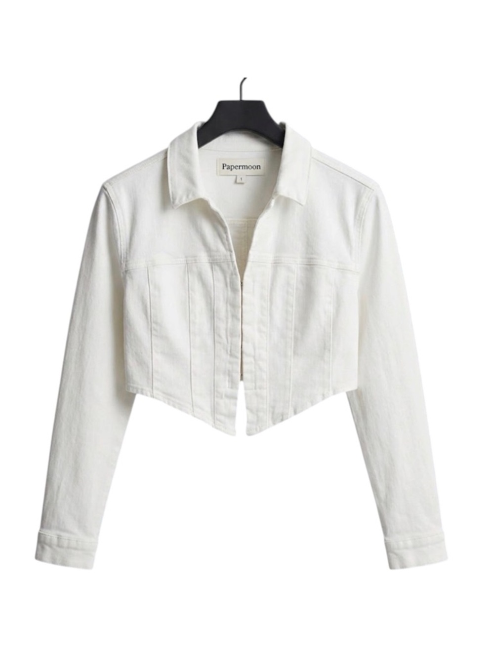 Women's Cream Cropped Jacket - M
